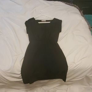 A-line black dress